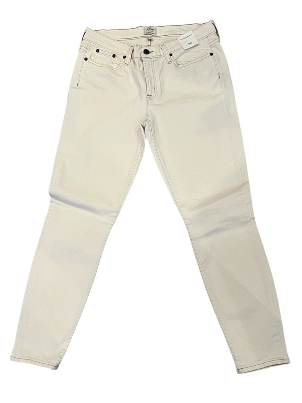 NWT J. Crew Toothpick Stretch Cotton Jeans Size 30